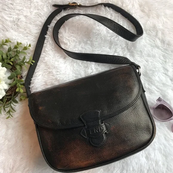 SALE Fendi Vintage Fendi Leather Saddle Bag